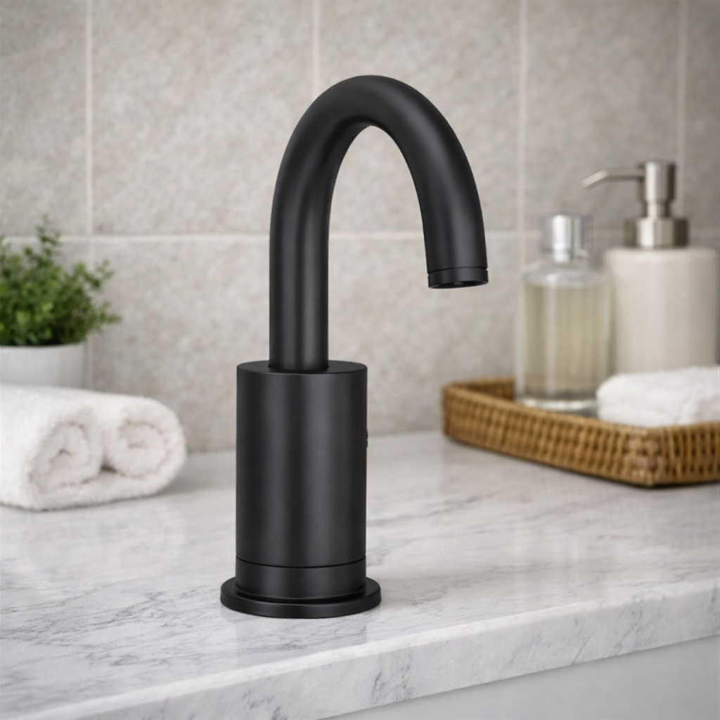 Fontana Commercial Automatic Matte Black Motion Sensor Faucet (FS1024), product view